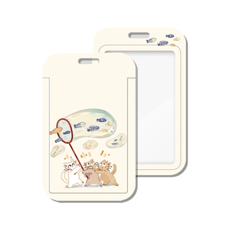 

Cute Egg Pendant Cartoon Card Holder Campus Student Card Sleeve Work Permit Bank Card Bus Card ABS Plastic Hand Rope Card Cover