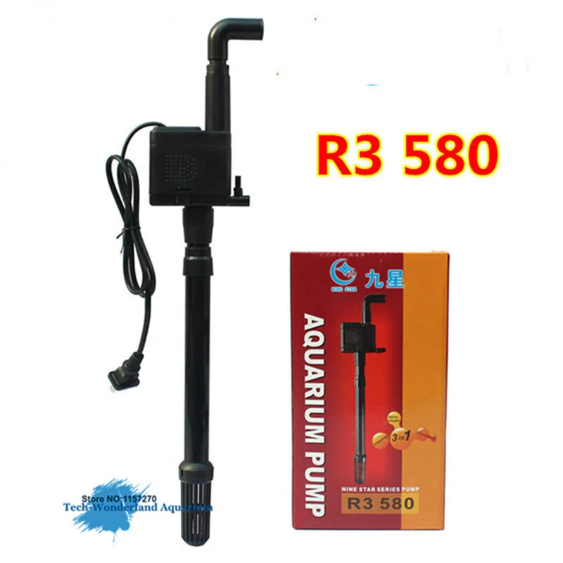 Submersible pump for aquarium fish tank 3 in 1 oxygen filter 900L/H R3 580 water pump fish tank oxygen pump aquarium water pump fish tank pump