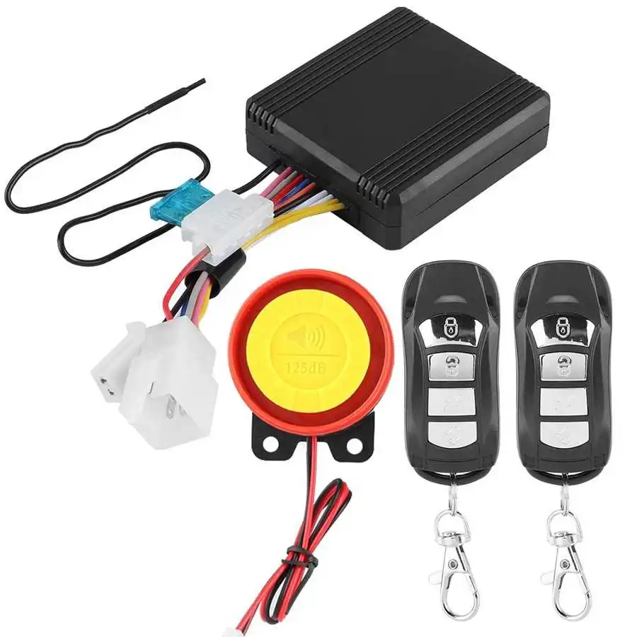 Wireless Vibration Alarm Motorcycle Alarm Bike Alarm Remote Control Anti Theft Alarm Universal Motorcycle Wireless Anti theft Alarm Electric Anti Lost Security System With 2 Remote Control For Bicycle Scooter