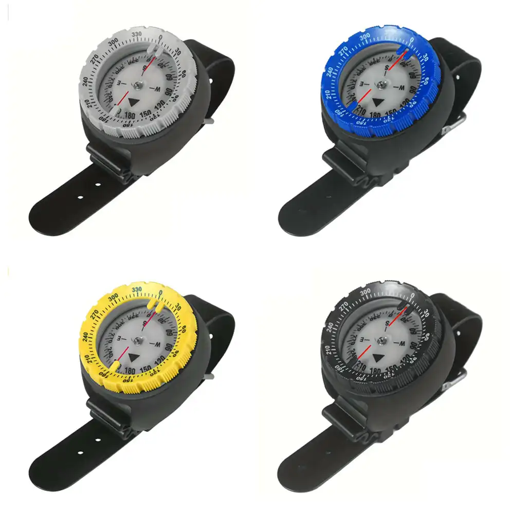 Digital Underwater 50m Diving Compass Professional Waterproof Navigator Digital Scuba Luminous Balanced Watch for Swimming Pool