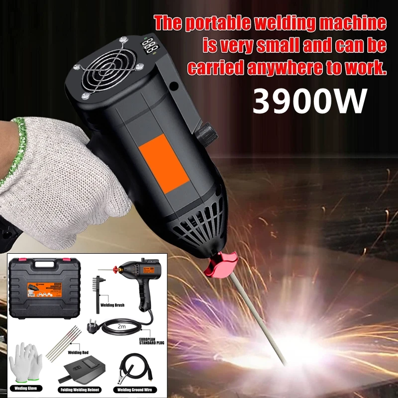 3900W Handheld Portable Arc Welder 2-14mm Thickness Home Electric Welder Fully Automatic Digital Intelligent 110/220V