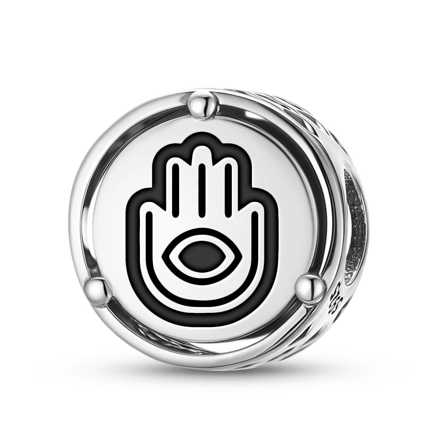 Islam-Hamsa-Hand, 925er-Sterlingsilber, Symbol-Charm, passend für Original-Armbänder, DIY-Schmuck, Zubehör, Familienperle