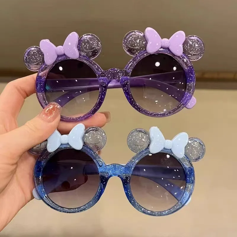 New Cute Crystal Bow Girls Children Sunglasses Fashion Trend Personalized Cartoon Sun Glasses Kids Shiny Eyewear Best Sellers In Accessories