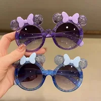 New Cute Crystal Bow Girls Children Sunglasses Fashion Trend Personalized Cartoon Sun Glasses Kids Shiny Eyewear - Image 3