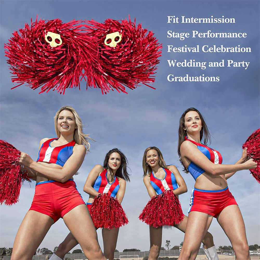 Cheerleading Pom Poms 1PC 28CM Cheer Dance Sport Competition For Football Basketball Match Children Use