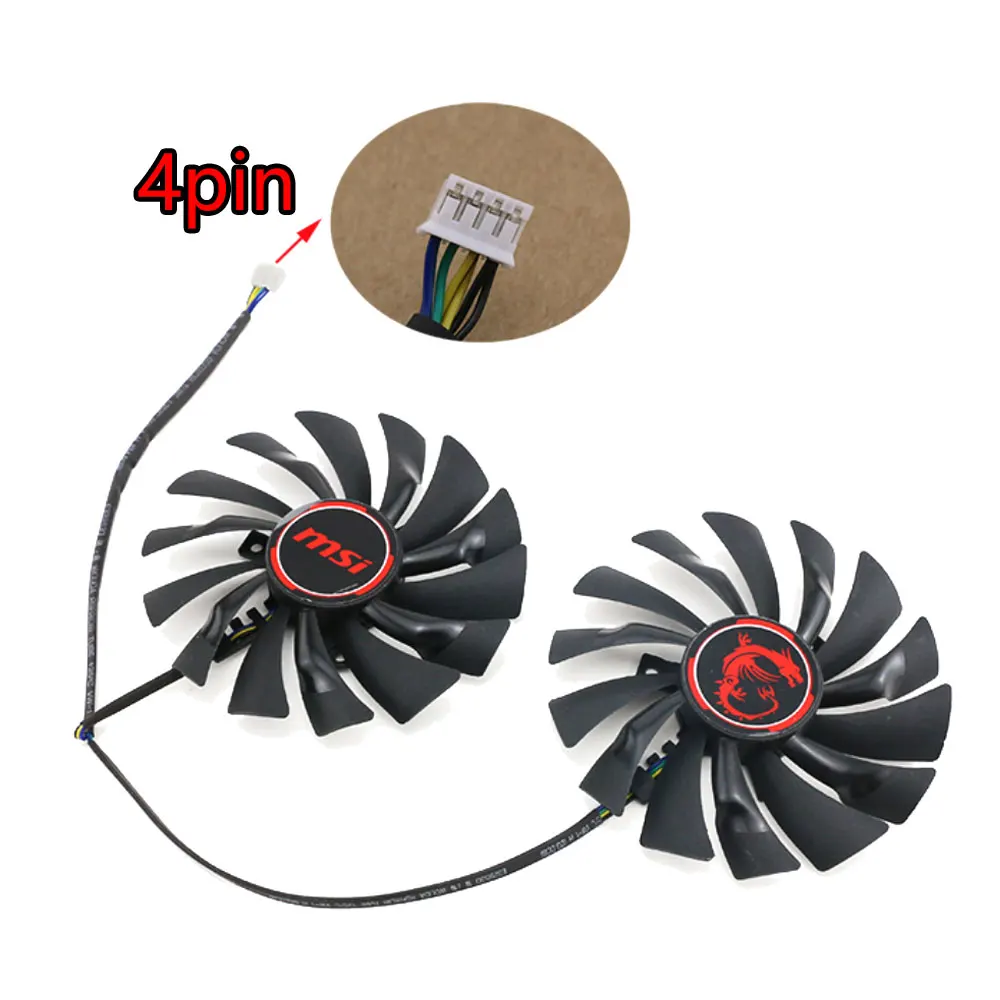 Original Pld10010s12hh Gtx 980 Gpu fã para Msi r9 390 Rr9 380 Rr7 370 Gtgtx 980 980ti 970 960 950 Placa de Vídeo Jogo Ventilador de Refrigeração Novo - Imagem 2