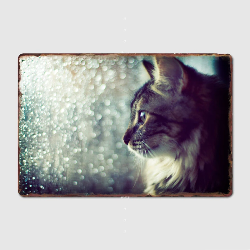 

Staring Into the Open World Metal Poster Garage Decoration Living Room Cinema Living Room Custom Tin Sign Poster