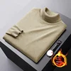 Winter Thermal Turtleneck Sweater Men's Fleece-lined Cold-Resistant High-End All-Match Stretch Casual Fashion Thickened Solid Co 2