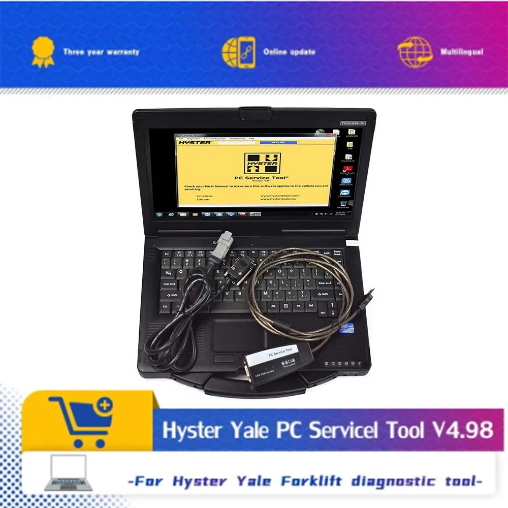 

FOR YALE HYSTER PC SERVICE TOOL IFAK CAN USB INTERFACE HYSTER YALE FORKLIFT TRUCK DIAGNOSTIC KIT SCANNER AND WITH CF52 LAPTOP