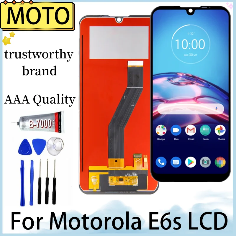 

100% протестированный 6,1 "экран для Motorola Moto E6s, ЖК-дисплей, сенсорный экран, датчик, дигитайзер в сборе, замена для Motorola Moto E6i LCD