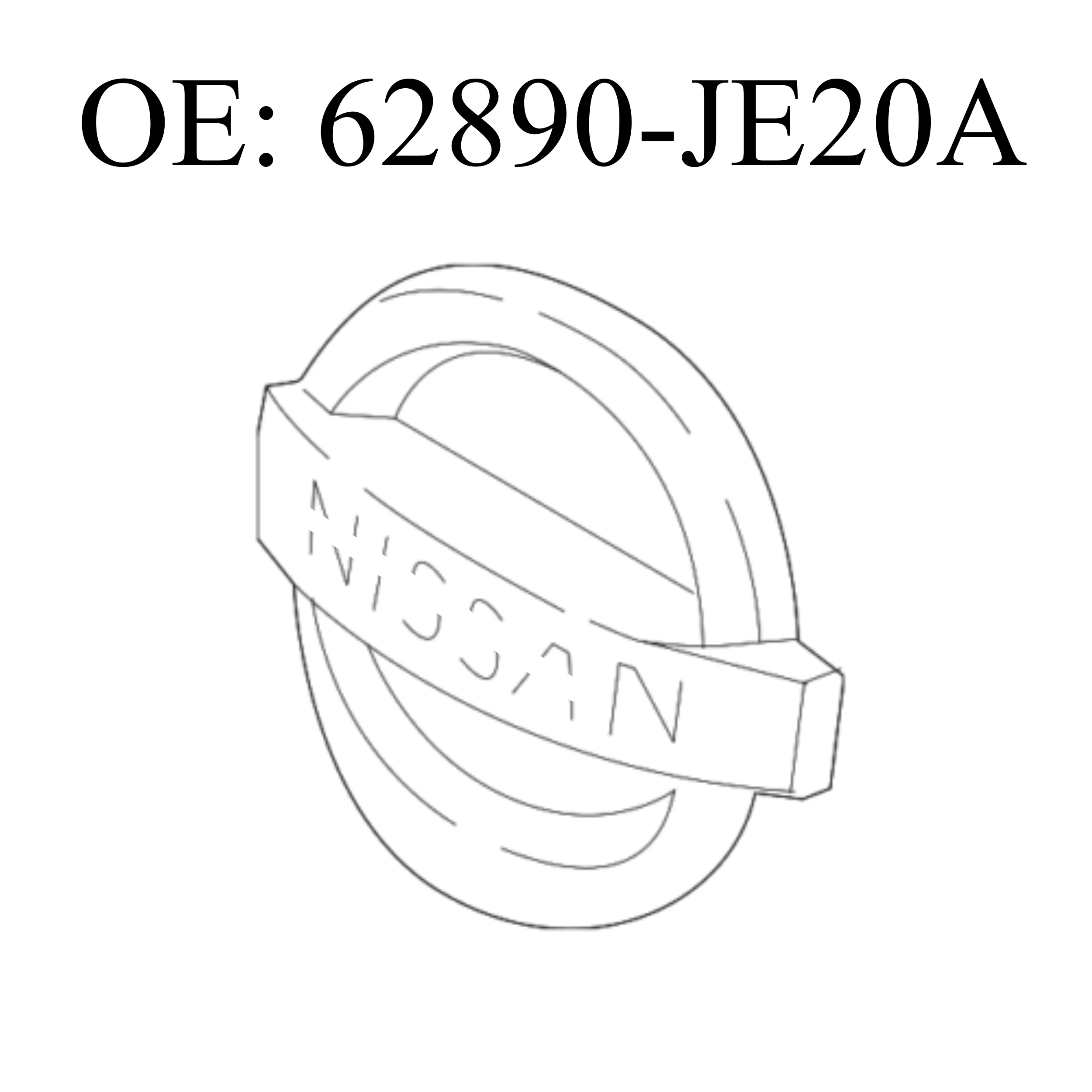 62890-JE20A Front Bumper Radiator Pre-Collision Grille Chrome Logo ...