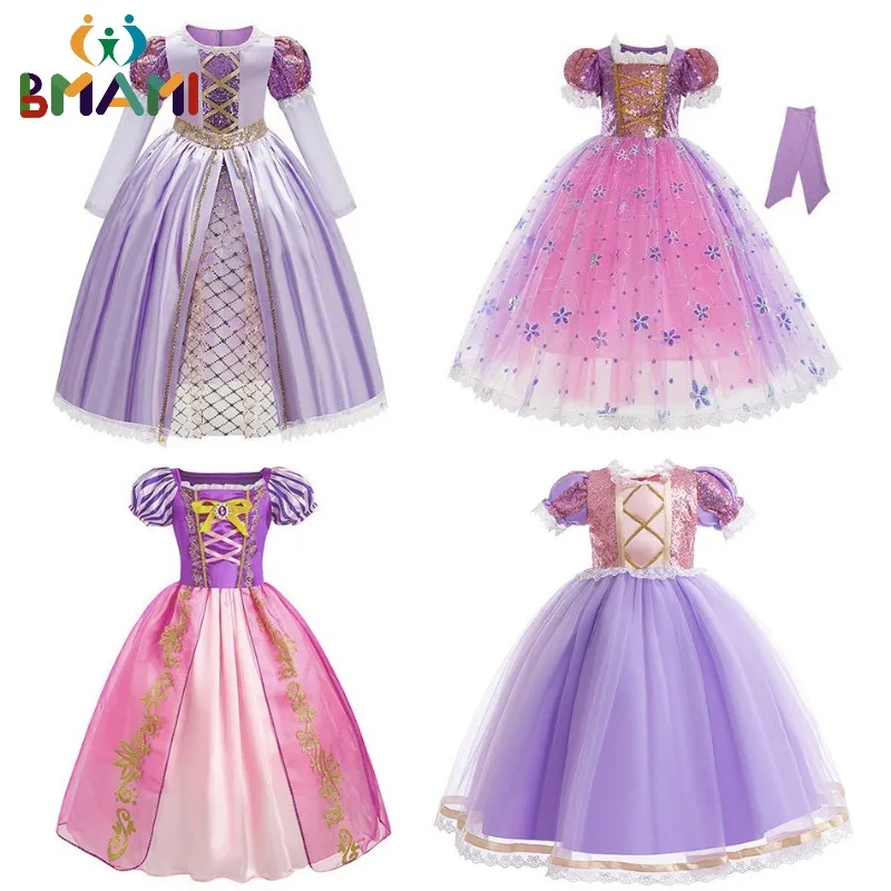 

2023 New Kids Princess Costume Girls Dress Pageant Halloween Party Dress for Kids Girl Children Rapunzel Mermaid Fancy Dress
