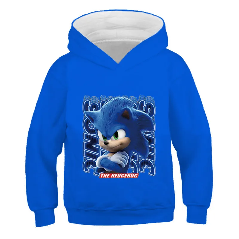 pajamas for birthday girl Stylish Handsome Kids Hoodie Set Cotton Sonic Pullover Set Kids Sweatshirt Pants 2 Piece Cool Gaming Long Sleeve Clothes children's clothing sets high quality Clothing Sets