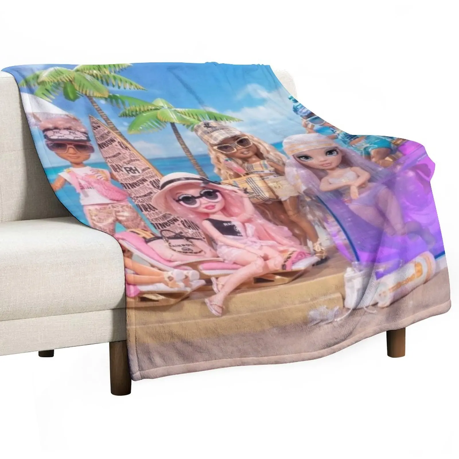 New Rainbow High Pacific Coast Line Throw Coperta Coperta Di Lusso Coperta Shaggy Coperta Personalizzata Divano Letto