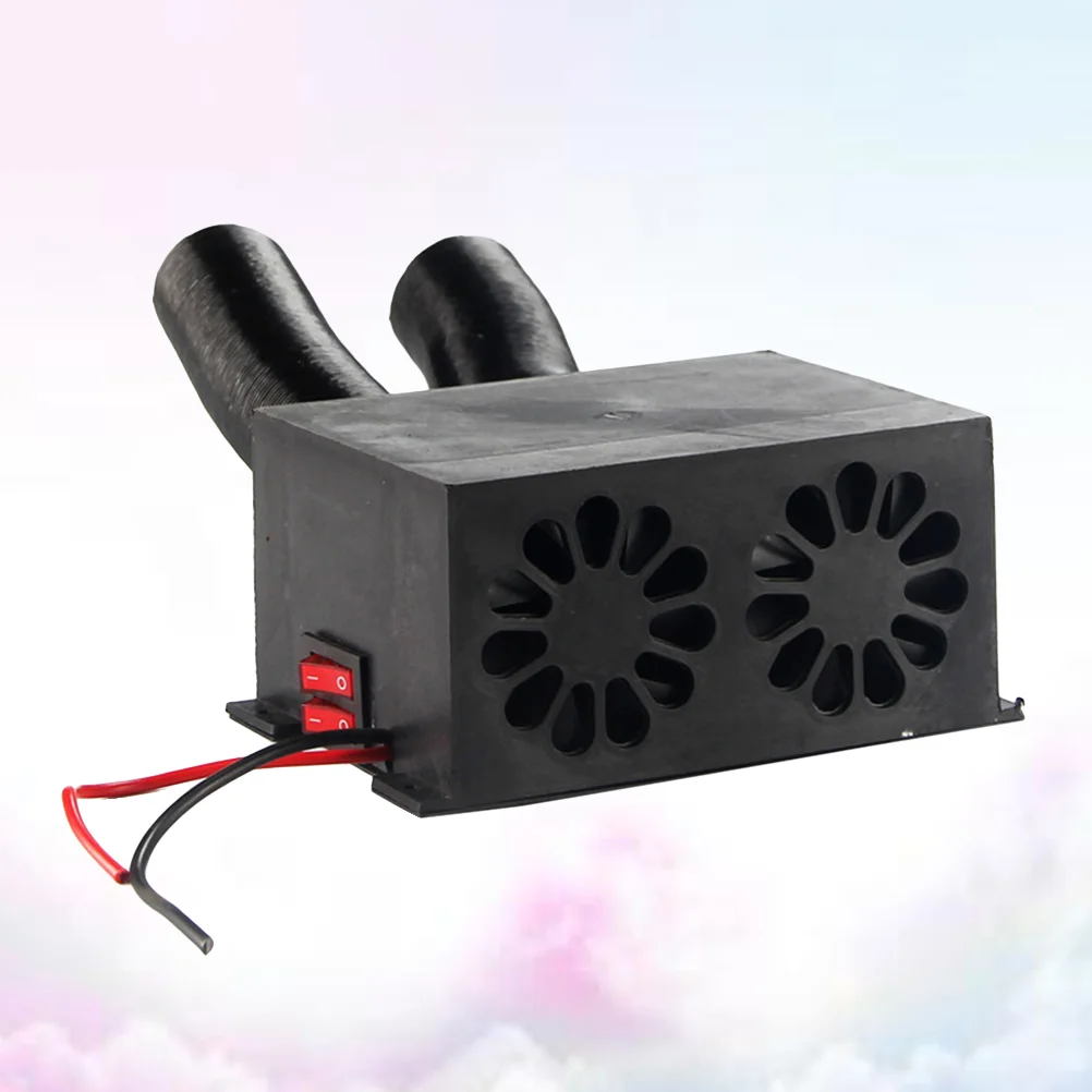 

12V Car Portable Fan Heater Defroster Demister for Truck Bus Van (Black)