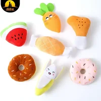 New Puppy Dog Toys For Small Medium Dogs Plush Squeaky Bone Aggressive Chewers For Pet Cat Products Banana Lobster 2