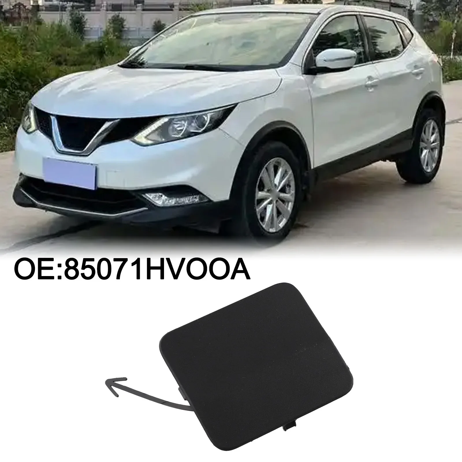 닛산 캐시카이 2017 2021용 견인 후크 아이 커버 OEM 85071HV00A에 직접 장착 가능 차량의 사용성과 외관을 향상시킵니다.