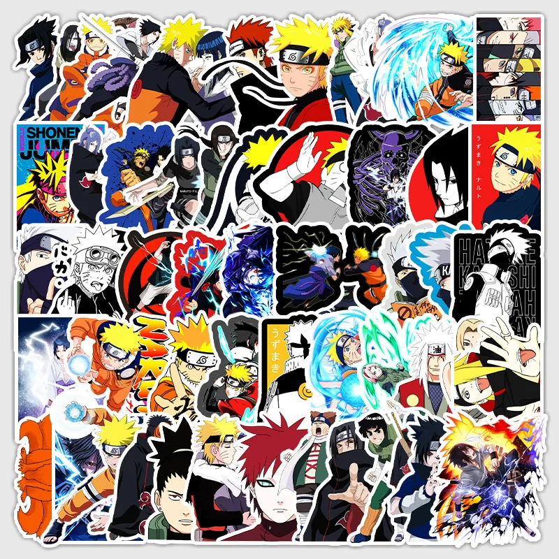 

50pcs Anime Naruto Collection Sasuke Sakura Hinata Gai Various Kinds of Stickers
