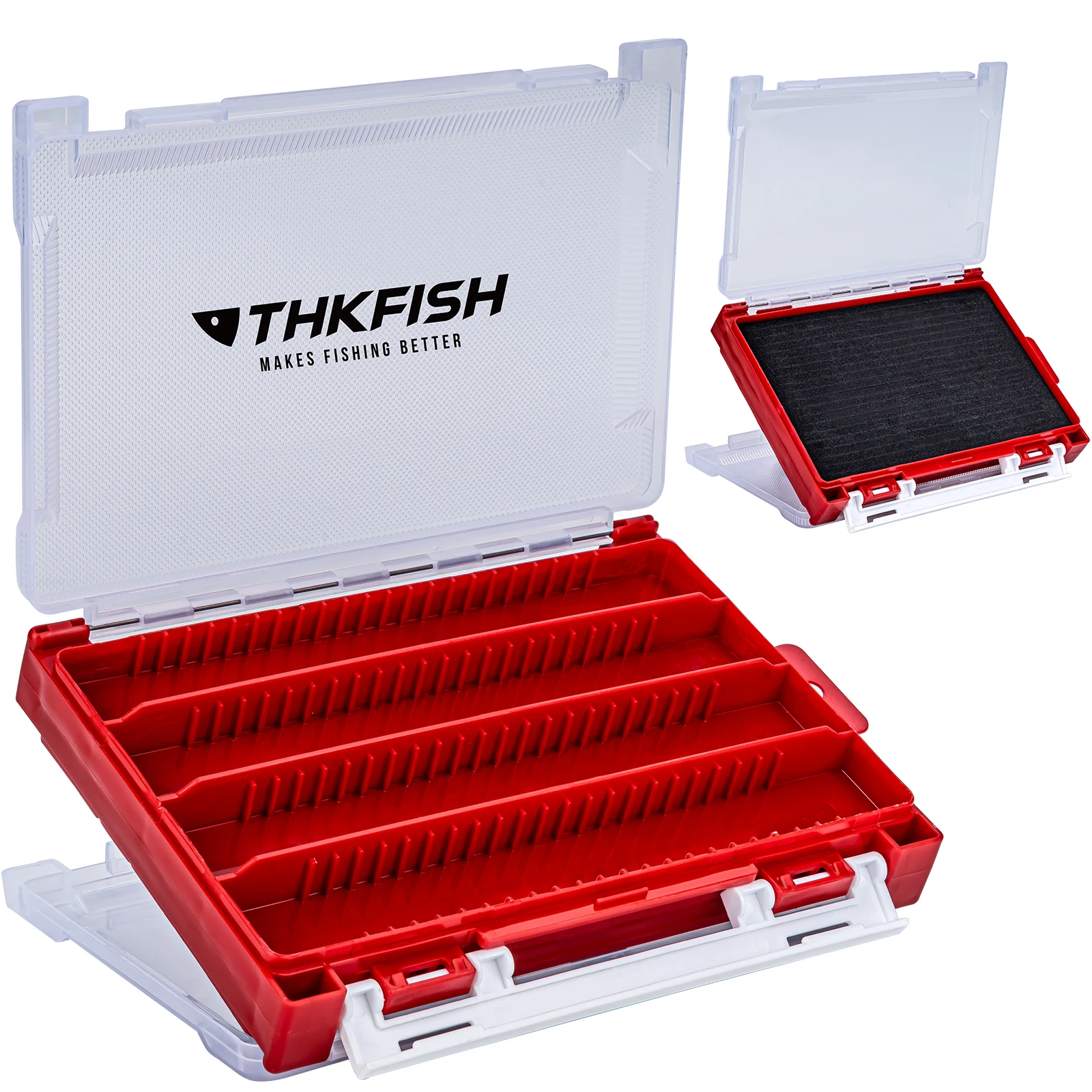 Fishing Tackle Box for Storage Four-Legged Lifting Fishing Box with  Backrest Multifunctional Competitive for Sea Fishing, Boat Fishing (Color :  Red