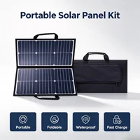 Panneau solaire monocristallin pliable de 1000W, kit de chargeur solaire portable et étanche, connecteur multi-sortie pour générateur solaire, camping, camping-car, caravane, voyage, maison, alimentation d'urgence hors réseau. 2