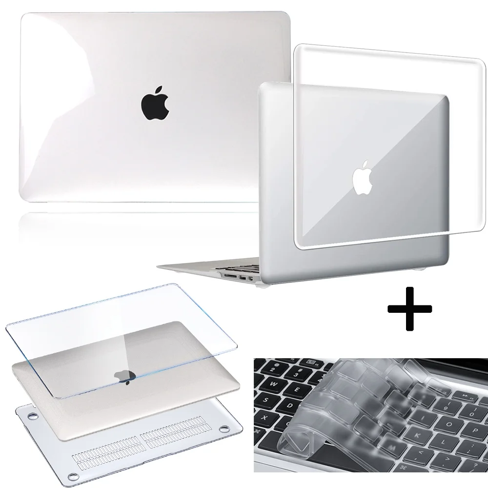 Coque transparente pour Apple MacBook Pro 13 "A2338 M1/15/16"/MacBook Air 13/11/Macbook 12/blanc