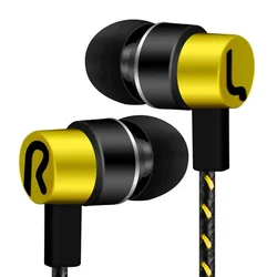 High Quality 3.5mm Super Bass In - Ear Stereo Earbuds - Cool Colorful Design (Gold)