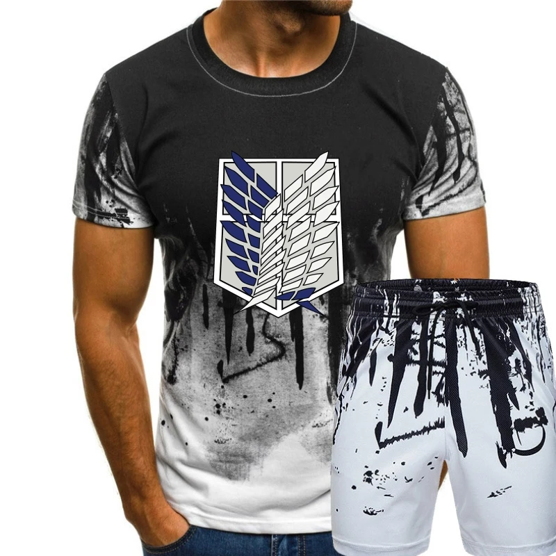 

Мужская черная футболка с рисунком аниме