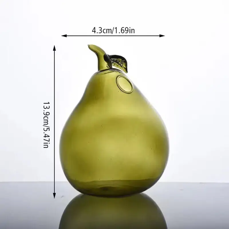 1pc Fruit Shaped Glass Vase Aromatherapy Bottle Vase Creative Pomegranate Pear Shaped Bottle Vase Home Decoration Flower Vase 5
