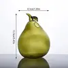 1pc Fruit Shaped Glass Vase Aromatherapy Bottle Vase Creative Pomegranate Pear Shaped Bottle Vase Home Decoration Flower Vase 5
