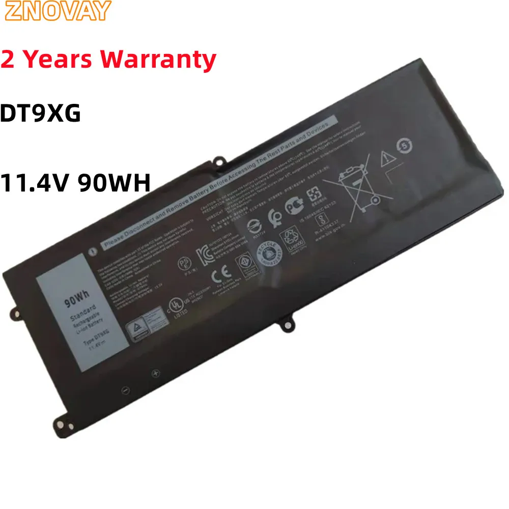 ZNOVAY 90WH DT9XG 0KJYFY 07PWXV Batterie pour Dell Alienware Area-51m R1 Inter ALWA51M-1766PB D1748DW D1746B D1766B D17Rivière DB D1969PW