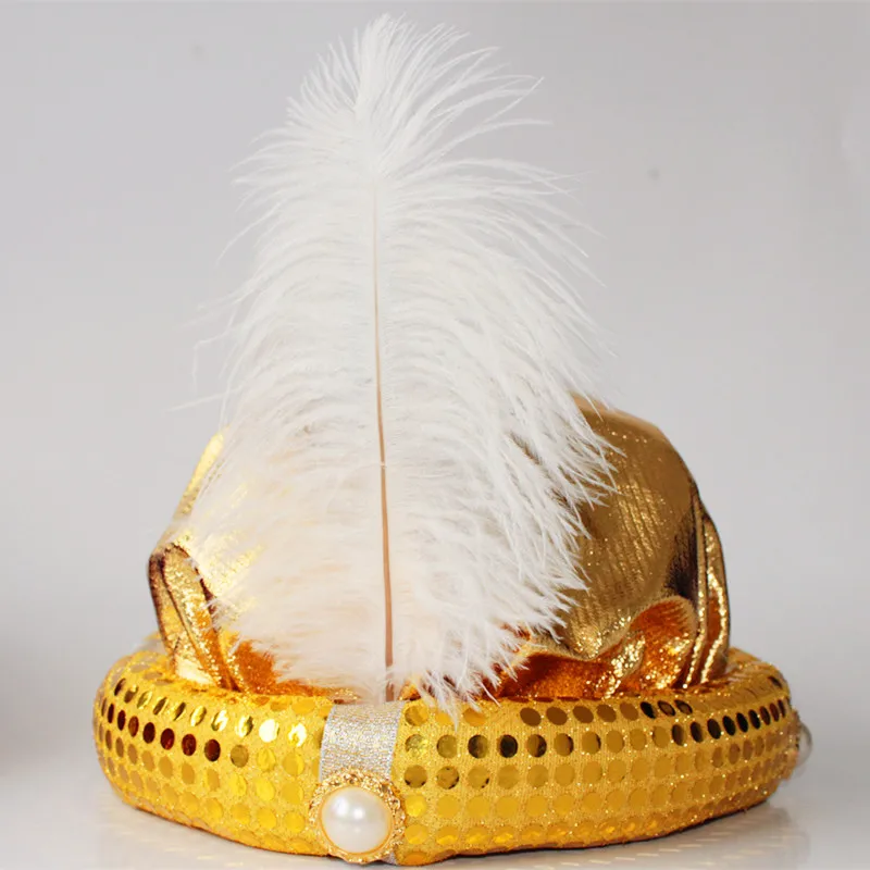 

Novelty Aladdin Hat for Kids Unisex Halloween Masquerade Children Party Myth Arab Hats Stage Show Cosplay Costume Props