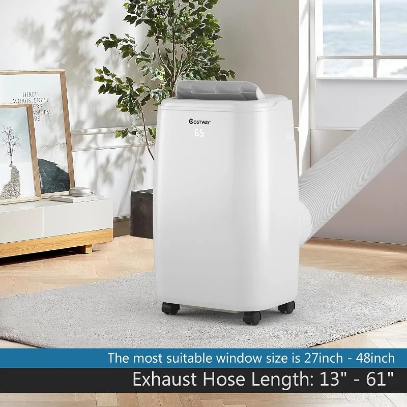 COSTWAY 1,0000 BTU Portable Air Conditioner,Cooling for Space up to 350 sq. ft with3 Modes,Multifunctional AC with RemoteControl 6 COSTWAY 1,0000 BTU Portable Air Conditioner,Cooling for Space up to 350 sq. ft with3 Modes,Multifunctional AC with RemoteControl 6