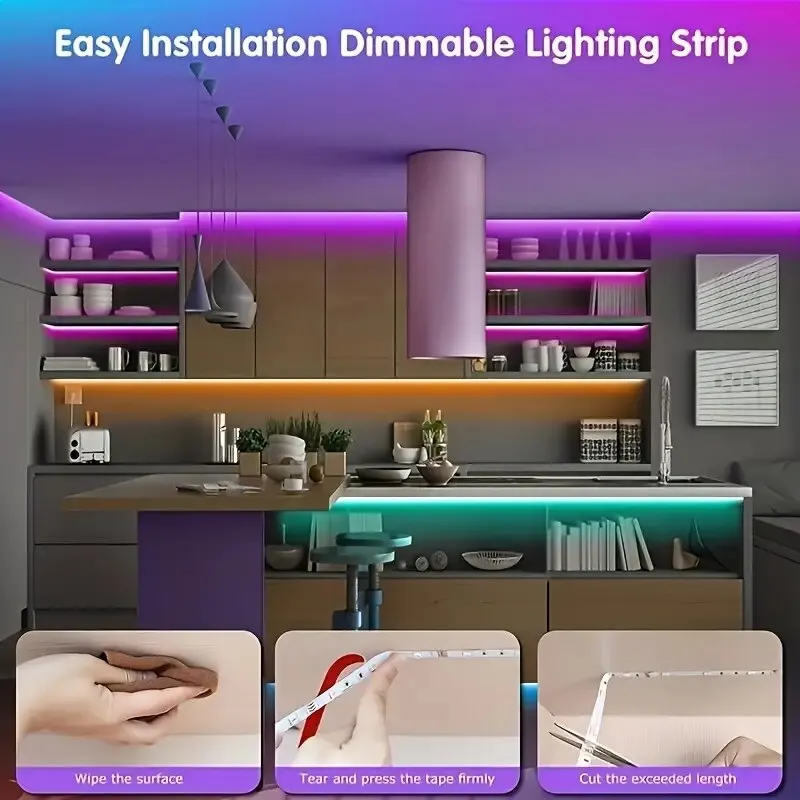 Led Light Strip 1/2/3/5M USB Led Strip Lights RGB5050 Bluetooth APP Control Led Flexible Diode Decoration For Living Room TV Desktop Lamp Ribbon