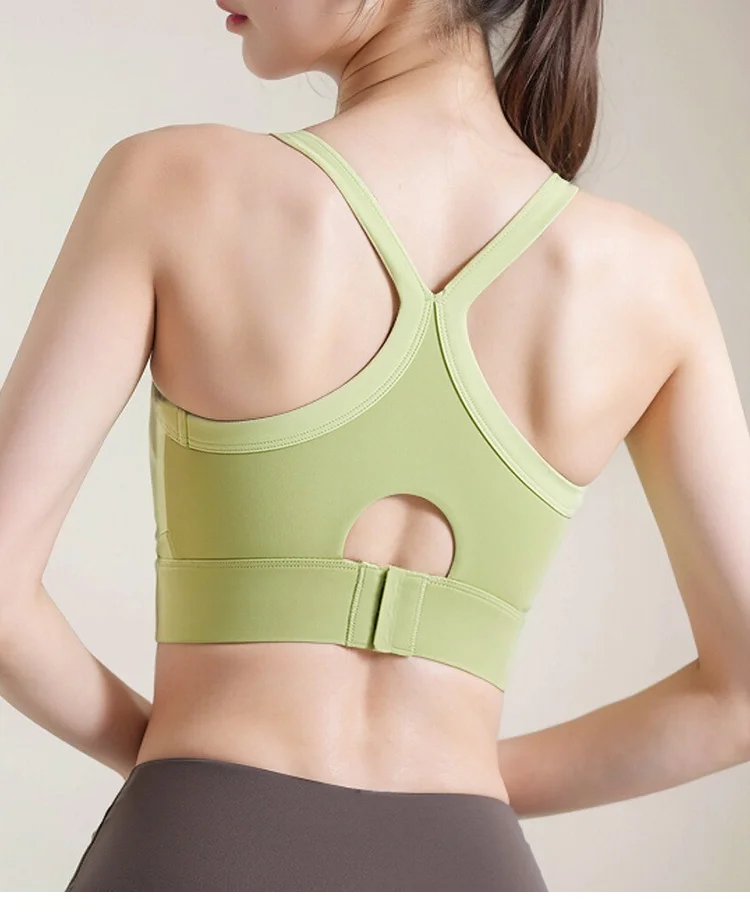 Neu verkaufte hochfeste Sport unterwäsche Damen stoß feste Cross-Back-Yoga-Sport-BH-Fitness weste – Detail 11