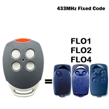 For FLO4 FLO2 FLO1 Garage Door Opener Remote Control 433.92MHz Fixed Code Electric Gate Controller Clone Command 1