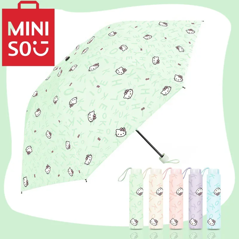 

MINISO Sanrio Vinyl Umbrellas Student Outdoor Portable Rain or Shine Folding Umbrella Cartoon Peripherals Girls' Holiday Gifts