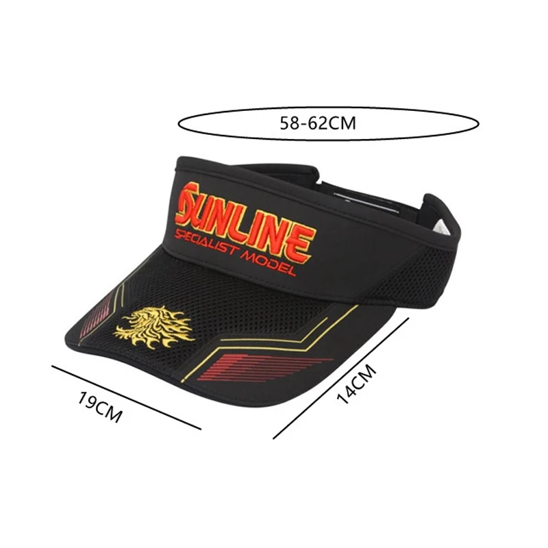 Sunline 낚시 모자 여름 선 스크린 통기성 낚시 모자 빈 탑 썬 바이저 모자 남자 야외 캠핑 하이킹 야구 모자