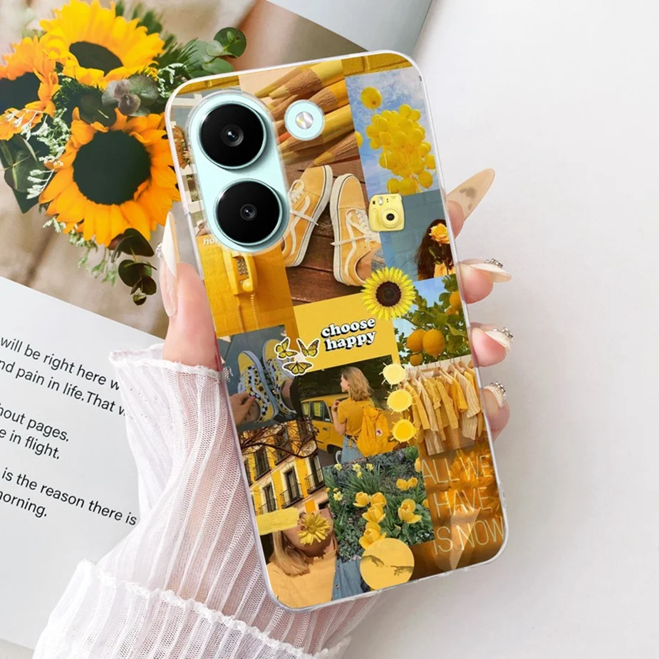 Colorful Flowers Painted Soft Slim Phone Case Cover