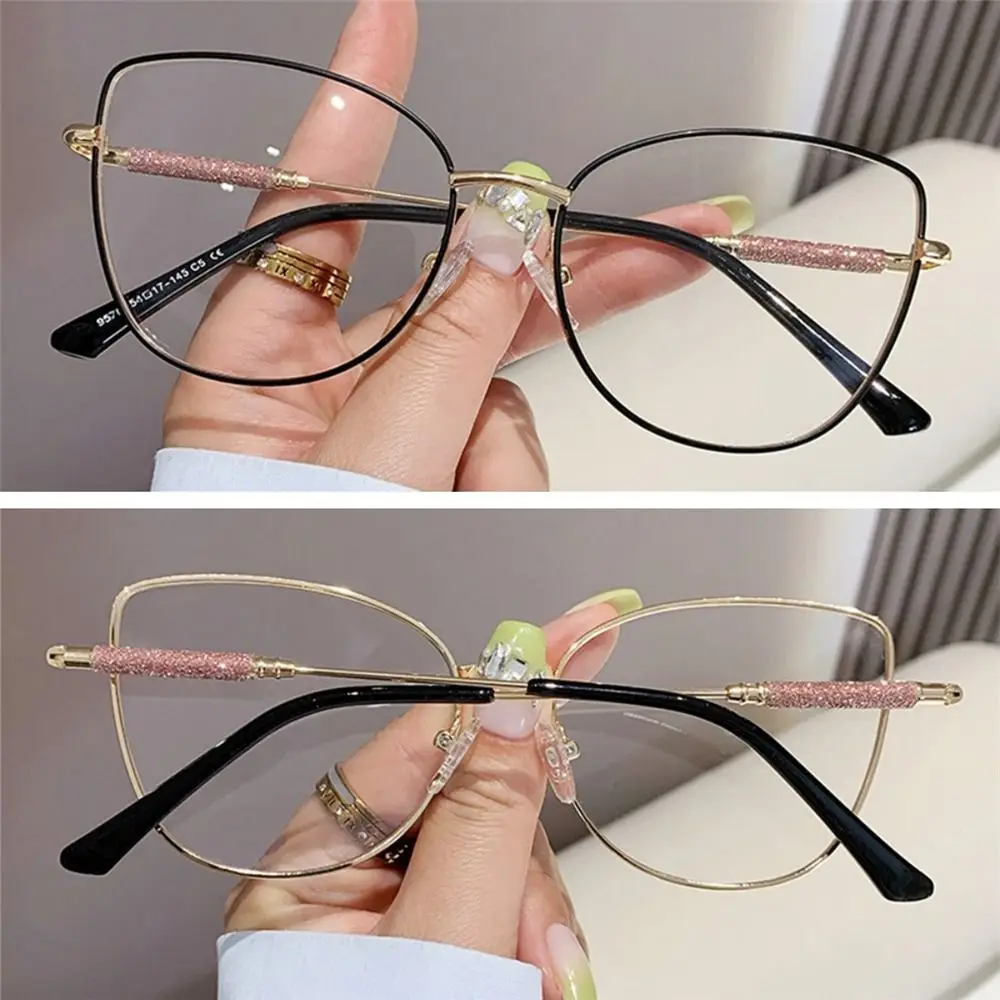 Cat Eye Metall-Brillengestell, blaues Licht blockierende Unterstützung, individuelle optische Brille, Computerbrille – Detail 6