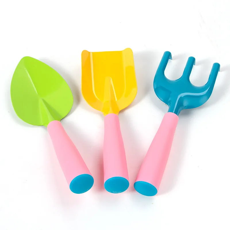 Children's Gardening Tools Shovel Set Pink Plastic Sand Digger Shovel Landscaping Garden Rake 4