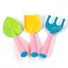 Children's Gardening Tools Shovel Set Pink Plastic Sand Digger Shovel Landscaping Garden Rake 4