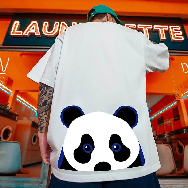 Oversize Trendy Brand Loose American Short Five Quarter Sleeved Large T-shirt Plus Fat Men's Summer_voghion.com