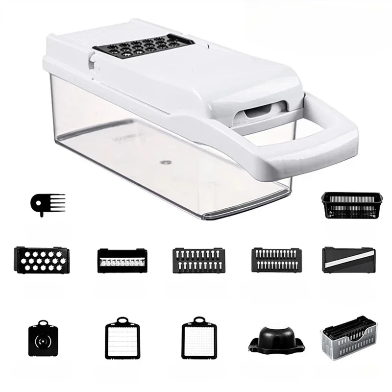 Vegetable Chopper 15in1 Veggie Chopp with Container Onion Choppers Cutter Food Chopper Vegetable Slicer Dicer Cutter