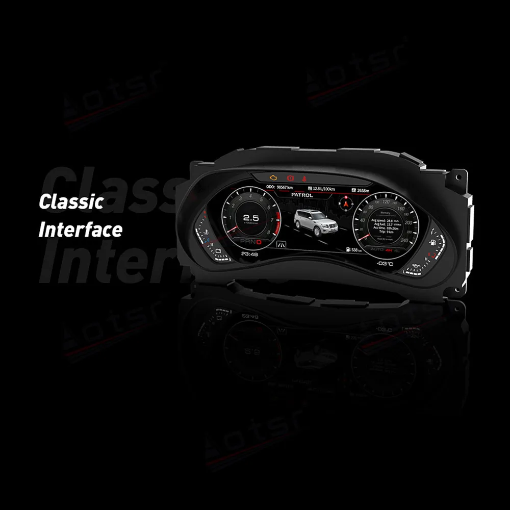 

Car Dashboard For Nissan Armada Patrol Y62 Royale LCD Instrument Cluster Panel Modified Auto Upgraded Speedometer Board Radio