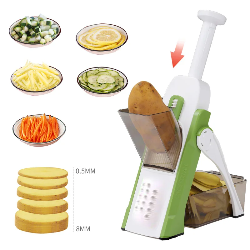 

Potato Fruit Tools Blade Steel Salad New Meat Multifunction Gadget Chopper Cutter Cooking Kitchen Vegetable Slicer Cutter Fries