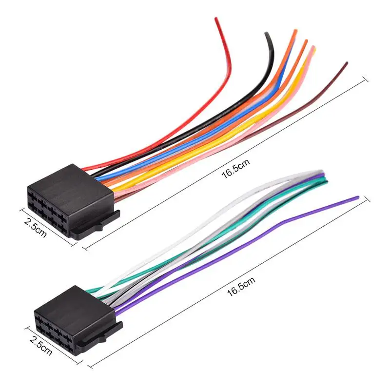 Universal 2 Din Car Radio MP 5 Accessories Power Cable Cord For Car Radio Audio Power Wiring Harness MP 5 Player Cable