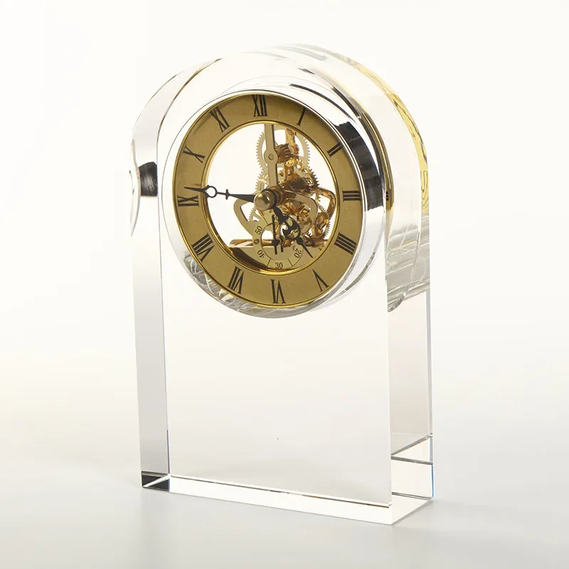 Description Picture 4 of itemLuxury Crystal Table Clock Creative Nordic Desk Clocks Silent Bedside Living Room Bedroom Aesthetic Table Decoration Accessories