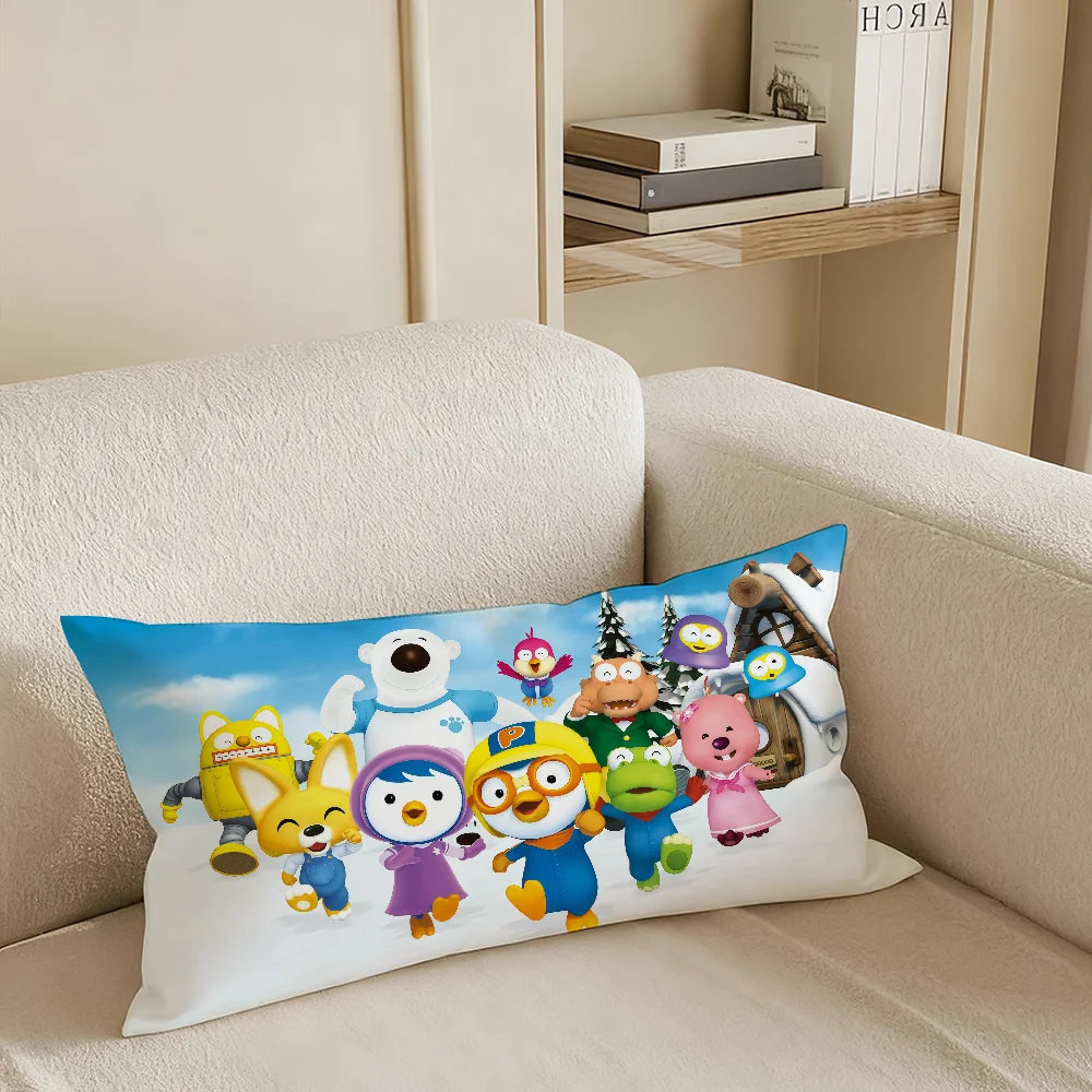 Niedlicher P-Poro R-Ros-Kissenbezug mit Cartoon-Motiv, geeignet für Büro, Schlafzimmer, Sofa, Heimdekoration, rechteckige Kissen – Detail 6
