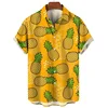 New 3D Fruits Pineapple Printing Shirts For Women Children Fashion Funny Short Shirts Summer Hawaiian Shirts & Blouses Men Tops 2