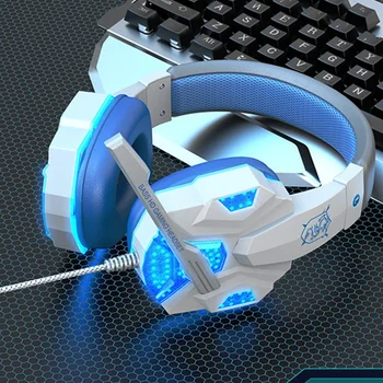 Cuffie Cuffie da gioco cablate da 3,5 mm Auricolari Musica per PS4 Play Station 4 Gioco PC Chat computer con microfono